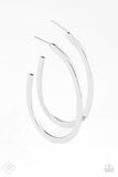 Paparazzi Earring - Above The Curve - Silver Hoop