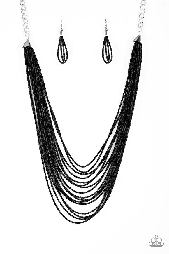 Paparazzi Necklace - Peacefully Pacific - Black