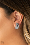 Paparazzi Earrings - Couture Collision - Silver Clip-On