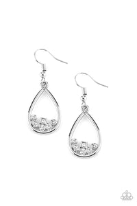 Paparazzi Earring - Raindrop Radiance - White