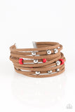 Paparazzi Urban Bracelet - Colorfully Coachella - Red