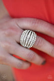 Paparazzi Ring - Blinding Brilliance - White Blockbuster