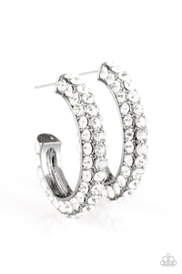 Paparazzi Earring - Don't Mind The STARDUST - Black Hoop