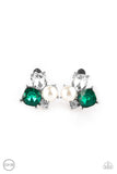 Paparazzi Earring - Highly High-Class - Green Clip-On