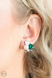 Paparazzi Earring - Highly High-Class - Green Clip-On