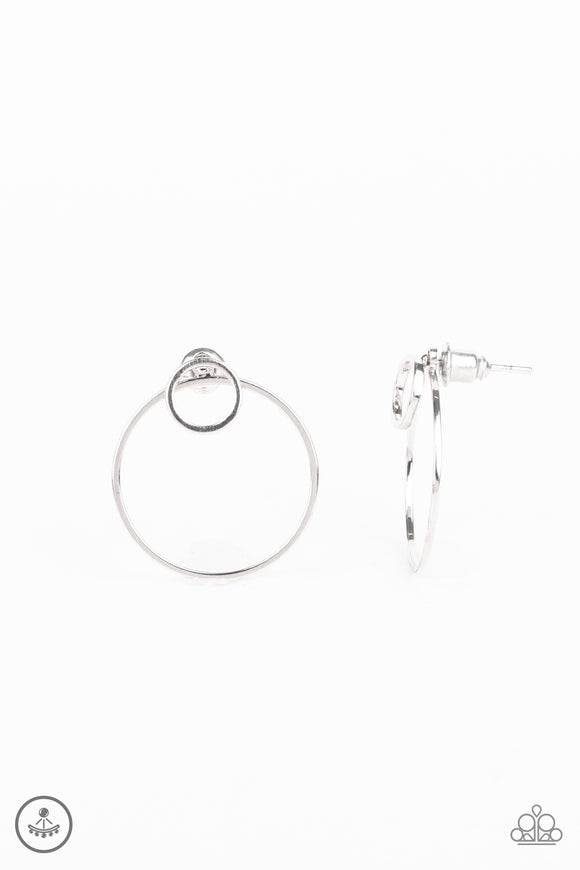 Paparazzi Earring - Spin Cycle - Silver