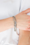 Paparazzi Bracelet - No Means NOMAD - Silver