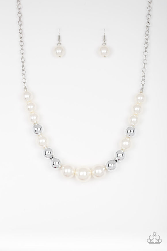 Paparazzi Necklace - Take Note - White