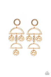 Paparazzi Earring - Inca Eclipse - Gold