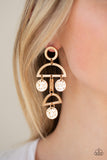 Paparazzi Earring - Inca Eclipse - Gold