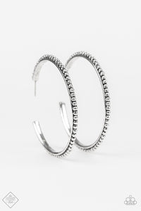 Paparazzi Earring - Totally On Trend - Silver Hoop