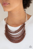 Paparazzi Necklace - Catwalk Queen - Copper