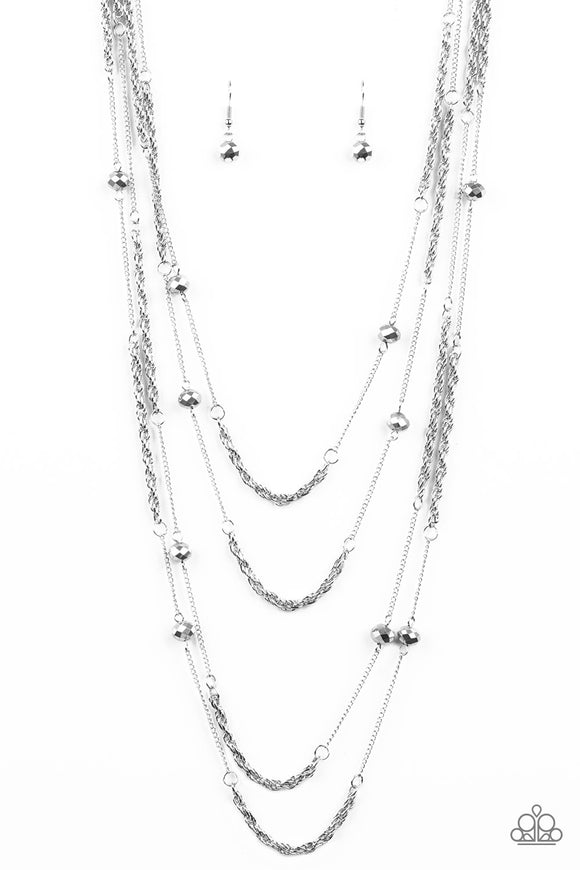 Paparazzi Necklace - Open For Opulence - Silver