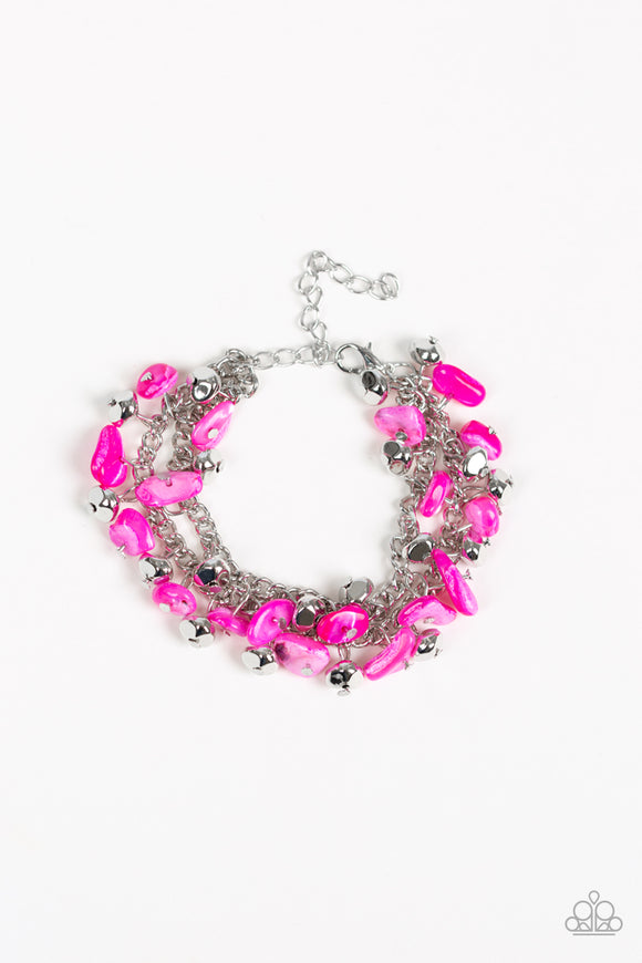 Paparazzi Bracelet - Plentiful Pebbles - Pink