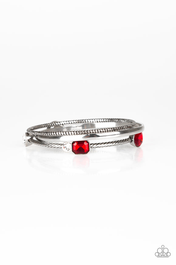Paparazzi Bracelet - City Slicker Sleek - Red