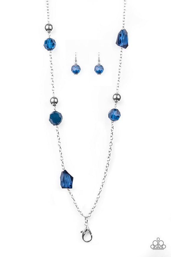 Paparazzi Necklace - Royal Roller - Blue Lanyard