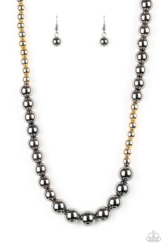 Paparazzi Necklace - Power To The People - Black Gunmetal