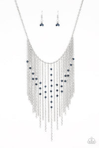 Paparazzi Necklace - First Class Fringe - Blue