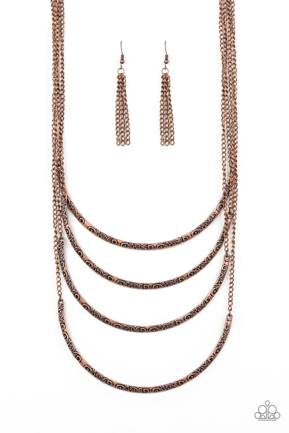 Paparazzi Necklace - It Will Be Over MOON - Copper