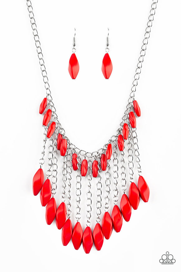 Paparazzi Necklace - Venturous Vibes - Red