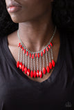 Paparazzi Necklace - Venturous Vibes - Red