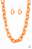 Paparazzi Necklace - Ice Queen - Orange