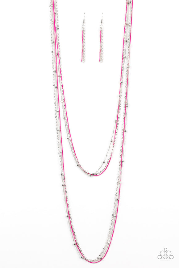 Paparazzi Necklace - What A COLORFUL World - Pink