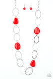 Paparazzi Necklace - Modern Day Malibu - Red