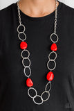 Paparazzi Necklace - Modern Day Malibu - Red