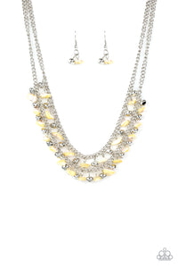 Paparazzi Necklace - Pebble Pioneer - Yellow