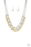 Paparazzi Necklace - Pebble Pioneer - Yellow