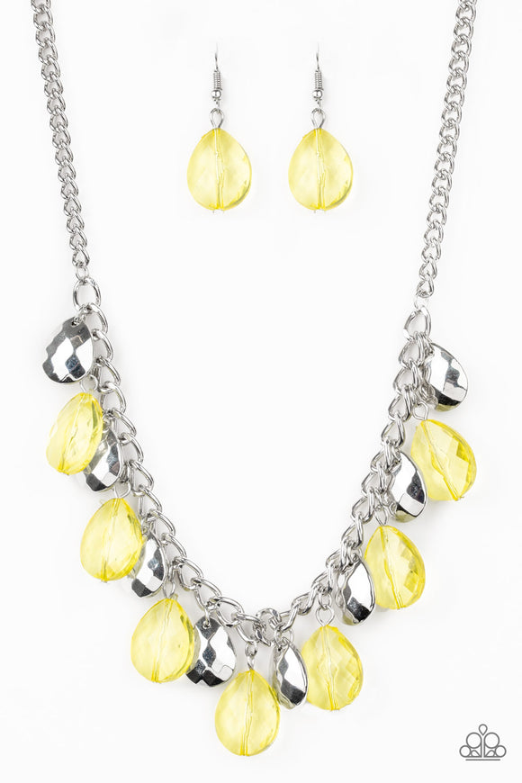 Paparazzi Necklace - No Tears Left To Cry - Yellow