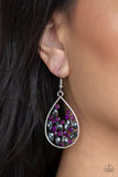 Paparazzi Earring - Cash or Crystal? - Purple