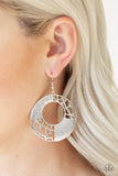Paparazzi Earring - Shattered Shimmer - Silver