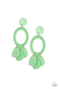 Paparazzi Earring - Sparkling Shores - Green