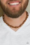 Paparazzi Urban Necklace - WOOD You Believe It? - Brown