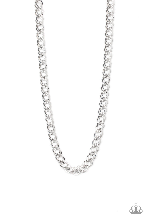 Paparazzi Urban Necklace - Undefeated - Silver