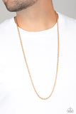 Paparazzi Urban Necklace - The Go-To Guy - Gold