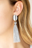 Paparazzi Earring - Va Va Plume - Silver