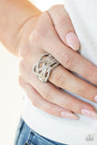 Paparazzi Ring - High Rollin - White