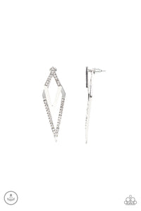 Paparazzi Earring - Point-Bank - White