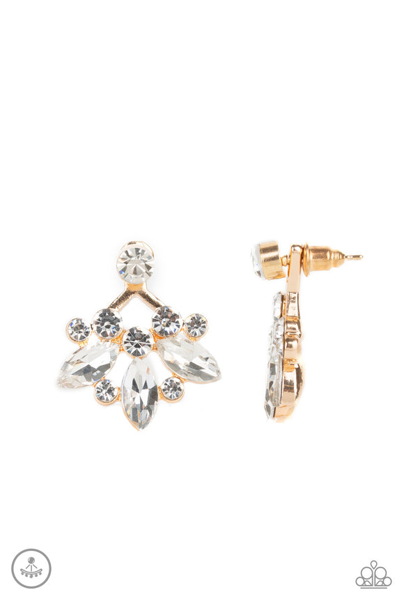 Paparazzi Earring - Crystal Constellations - Gold Post