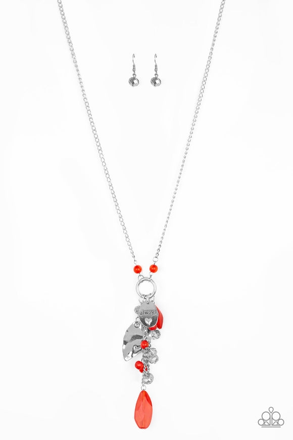 Paparazzi Necklace - Hearts Content - Red