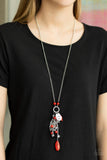 Paparazzi Necklace - Hearts Content - Red