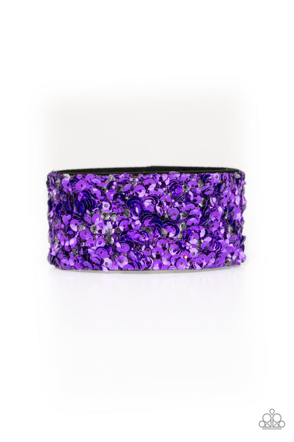 Paparazzi Urban Bracelet - Starry Sequins - Purple