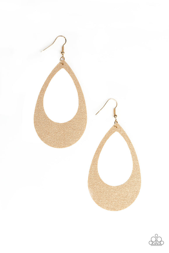 Paparazzi Earring - What A Natural - Gold