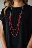 Paparazzi Necklace - New York City Chic - Red