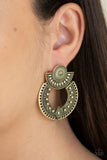 Paparazzi Earring - Texture Takeover - Brass