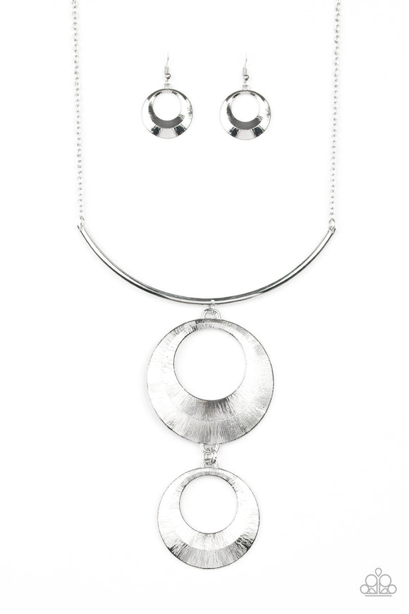 Paparazzi Necklace - Egyptian Eclipse - Silver