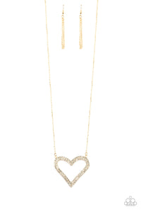 Paparazzi Necklace - Pull Some HEART-strings - Gold